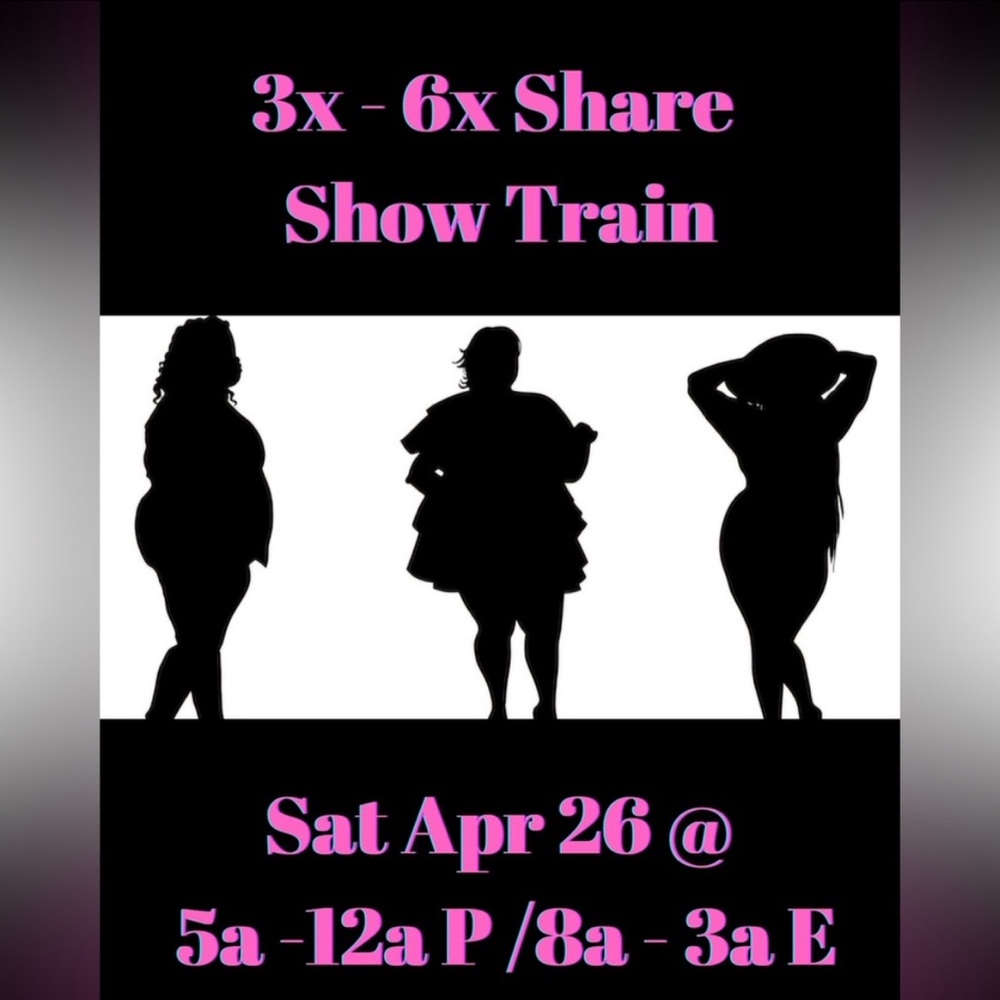 3X - 6X Train 4/26/25 Starts at 6am PST - see below schedule.